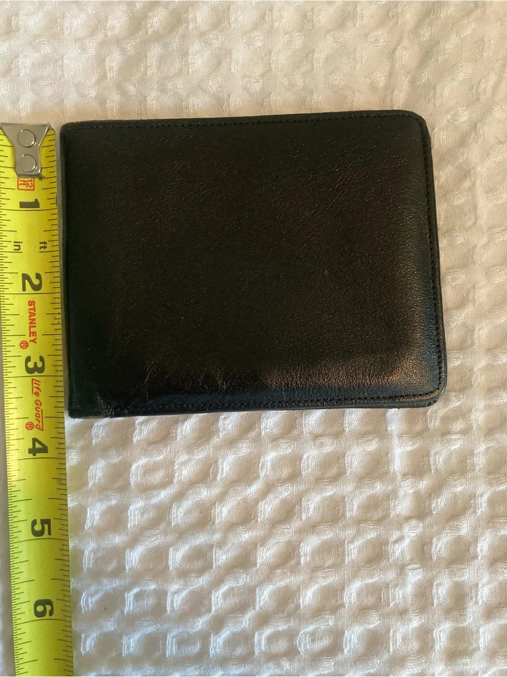 KANGAROO VTG Brooks Brothers Peal & Co. Made in England Black Leather Wallet
